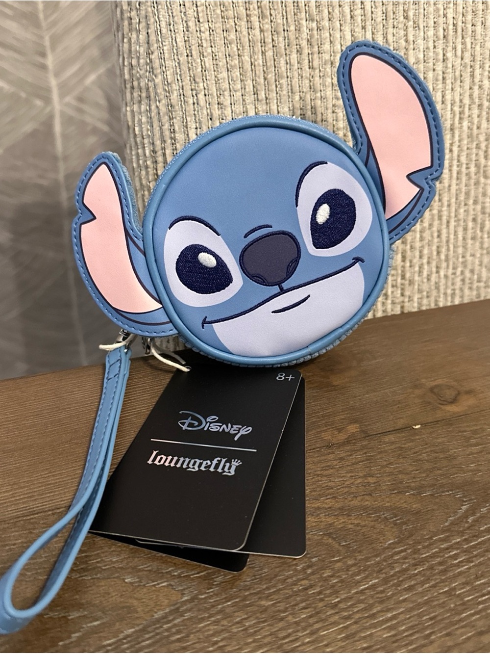NWT Disney Loungefly Lilo Stitch Figural Stitch Corduroy Coin Purse Wristlet